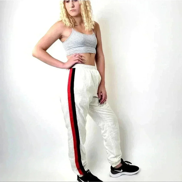 Boast USA Striped Colorblock Warm-Up Jersey Lined Track Pants - M - Picture 6 of 8